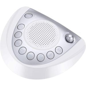 image:imageRaynic White Noise Machine Battery Powered Sound Machine Portable Sleep Machine with 24 Natural Soothing Sounds Timer USB Port Headphone Jack for Baby Kids Adults Travel Office Home SilverSilver